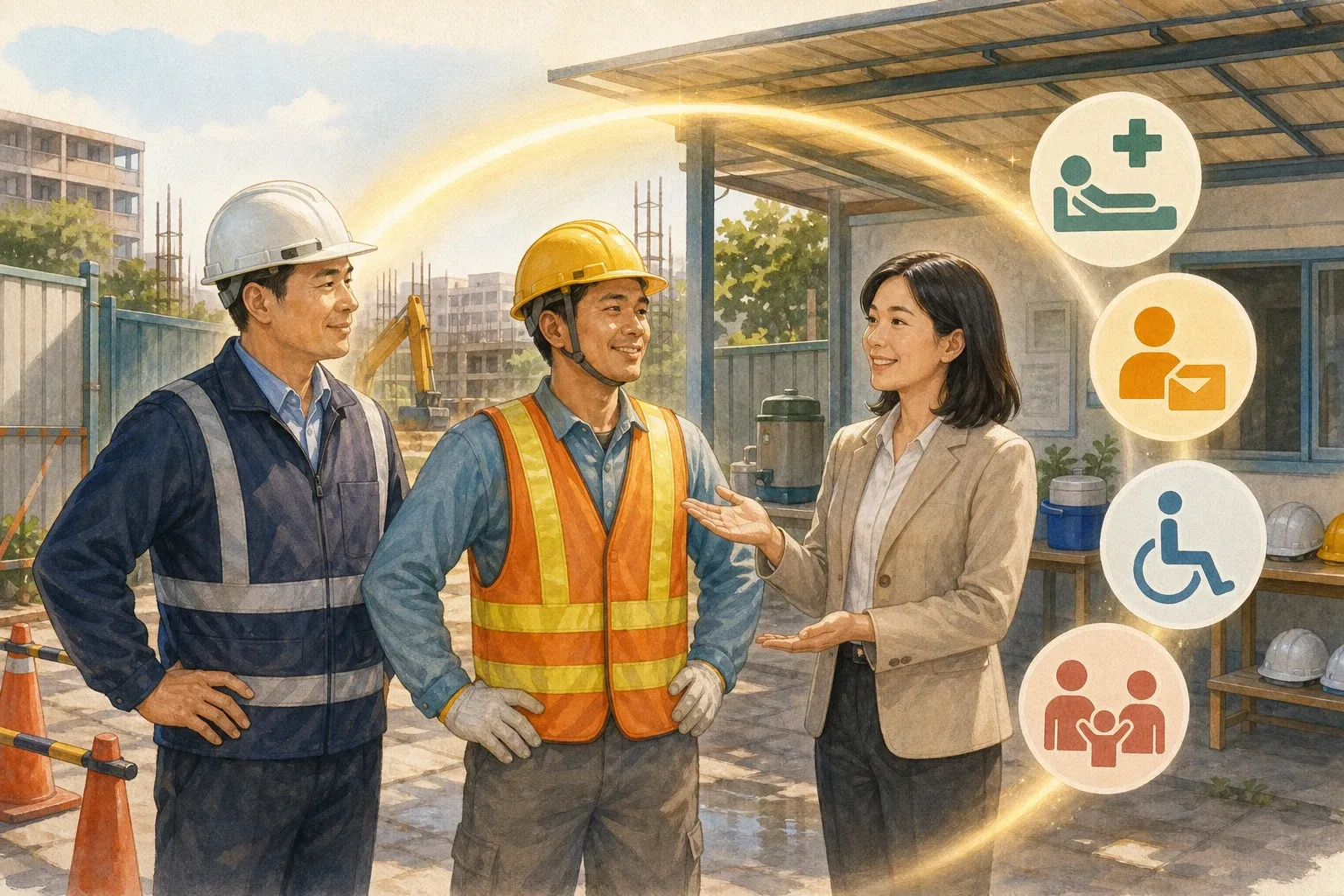 臨時工同樣受職業災害補償保障示意圖