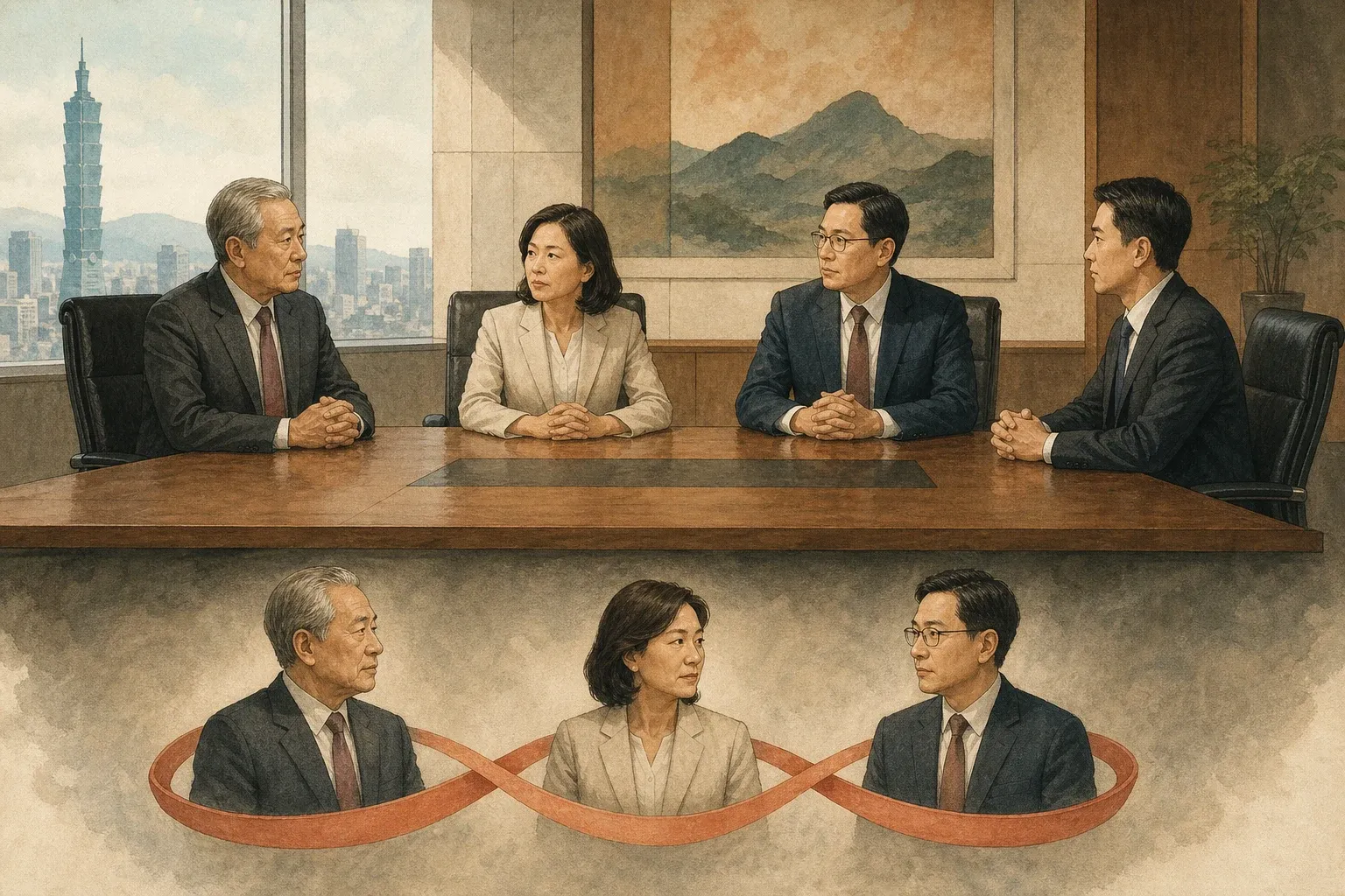 董事身分變動與股東契約責任分層示意圖